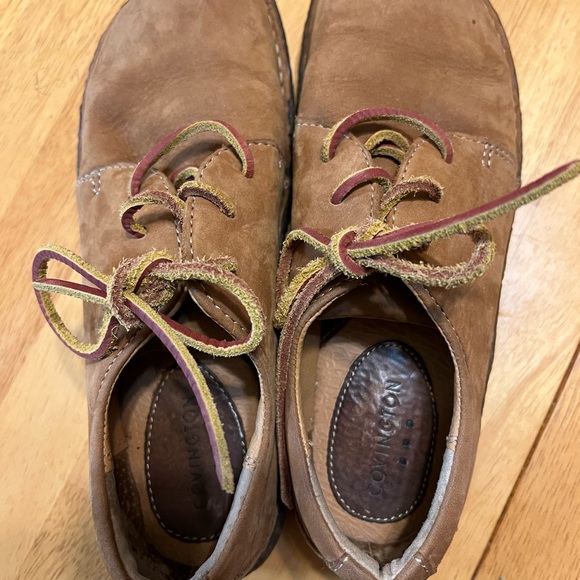 🌻🌹Covington tan leather 90’s 70s vibes 😎clogs/lace up size 8.5 EUC!🌹🌻 - Picture 3 of 16